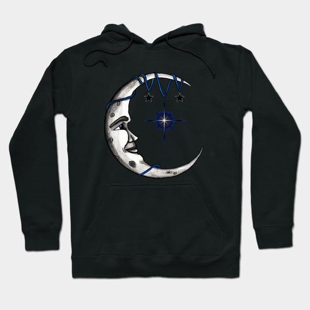 Man in the Moon Hoodie by SandraGale Art